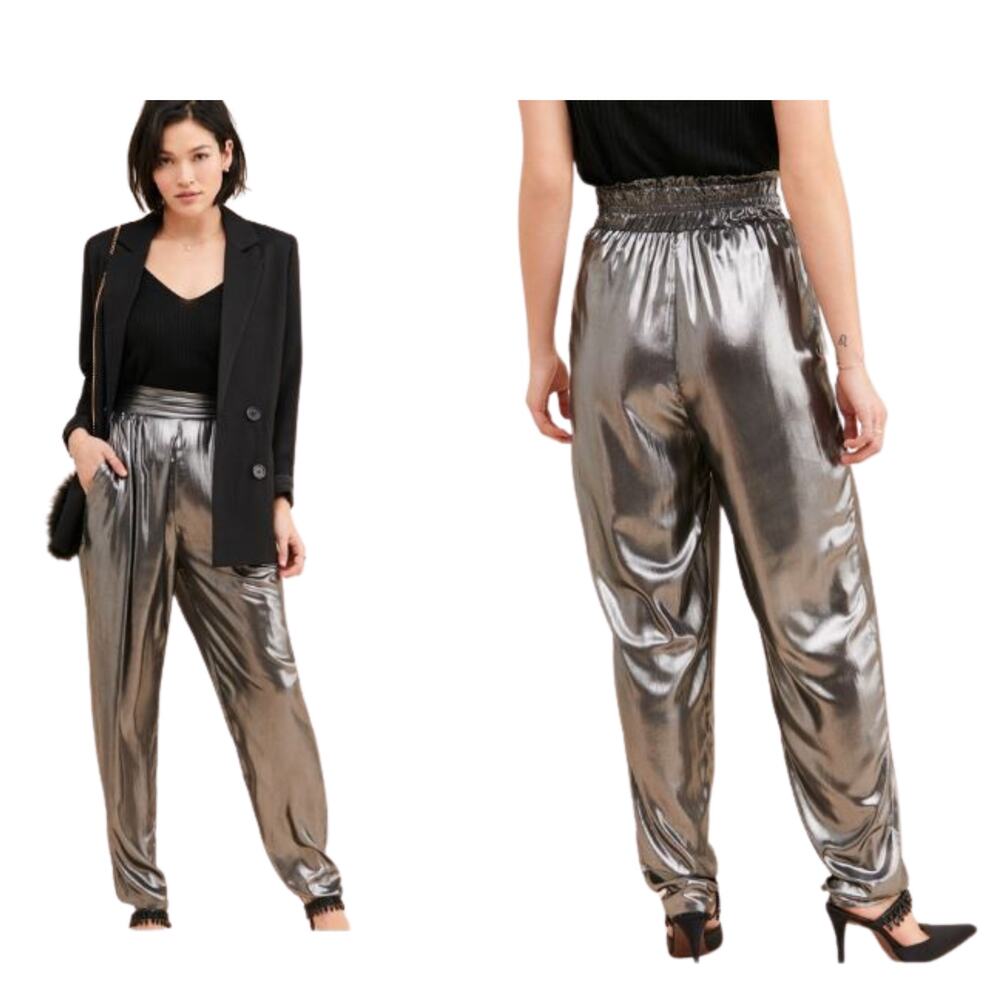Ronny Kobo Alexandra Pants Silver XS NEW